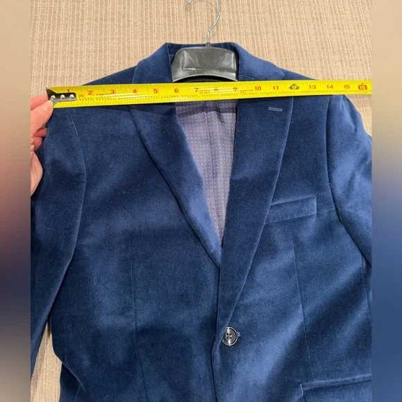 Boys Michael Kors Blue Velvet Blazer
